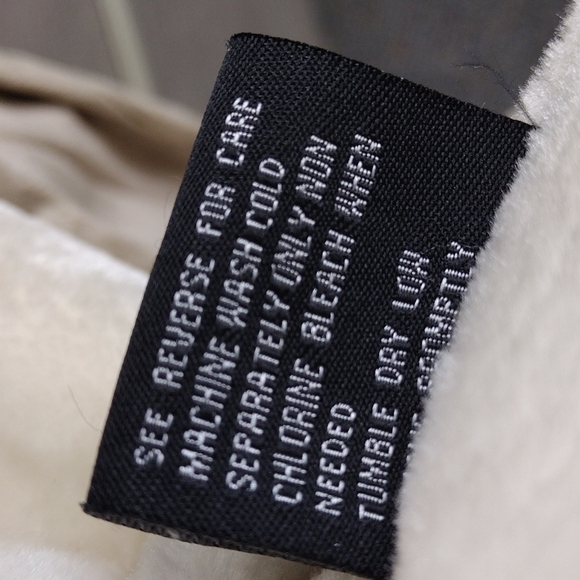 BGSD Est. 1990 Cream Faux Suede Hooded Long Sleeve Zip Up Mid Length Winter Coat - Picture 8 of 11